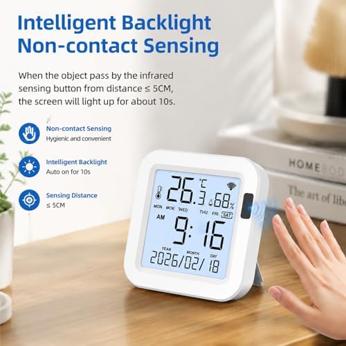 WiFi Thermometer Hygrometer: Indoor Temperature & Humidity Monitor with App - Image 5