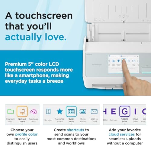 ScanSnap iX2500 Wireless or USB High-Speed Document Scanner, White - Image 5