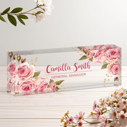 Ship Next Day Desk Name Plate Personalized, Custom Name Plate for Desk by Unknown