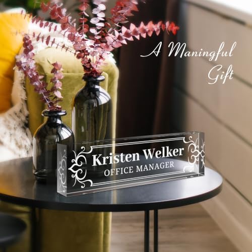 Custom Engraved Name Plate for Desk, Acrylic Desk Name Plate Personalized - Image 6