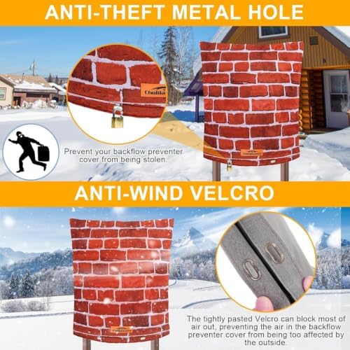Insulated Backflow Preventer Pouch, 16W x 20H in, Brick Red - Image 3
