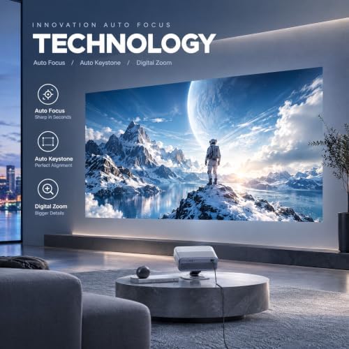 AuKing 5100 ANSI & 70W Dolby 4K Outdoor Projector with Auto Focus - Image 6