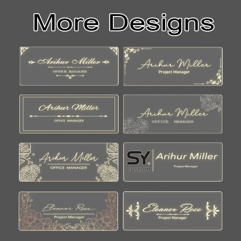 Custom Name Plate for Desk with Light Up Acrylic & Wooden Base - Personalized Office Sign for Teacher, Boss, Coworker - Employee Appreciation Gift for Educators Professionals - Image 5