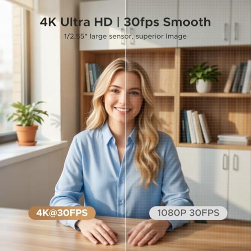 UGREEN 4K Webcam with 1/2.55" CMOS Sensor for PC/Mac - Image 3