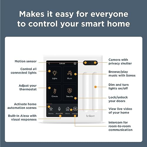 Brilliant Smart Home Control (2-Switch Panel) — Alexa Built-In & Compatible with Ring, Sonos, Hue, Google Nest, Wemo, SmartThings, Apple HomeKit — In-Wall Touchscreen Control for Lights, Music, & More - Image 6