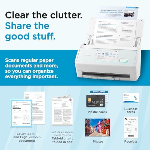 ScanSnap iX2500 Wireless or USB High-Speed Document Scanner, White - Image 3