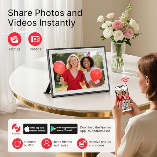 Frameo 10.1" WiFi Digital Picture Frame, Electronic Photo Frames - 32GB - Image 2