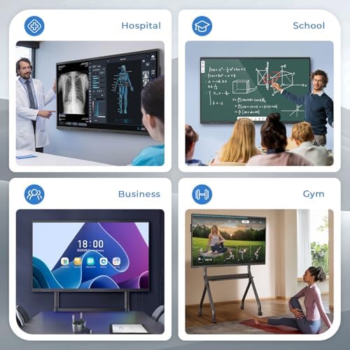65'' Smart Board, 4K UHD Interactive Touchscreen Whiteboard, Android 14 8+128GB Wireless Smartboard for Classroom Home Office Studio - Image 6
