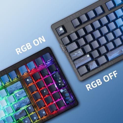 ZORNHER ZH980 Mechanical Keyboard,95% Blue Creamy Keyboard with Number Pad,Hot-Swappable Custom Gaming Keyboard,Shine Through Dye Sublimation PBT Keycaps,Creamy Sounding Linear Switches - Image 5
