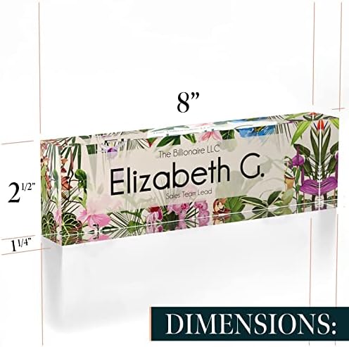 Desk Name Plate Personalized, Custom Name Plates, 2½/x8 Inches, Thick Crystal-Clear Acrylic, Gift Box, Office Desk Decor. USA Made by ACRYLUXE (Urbana) - Image 7