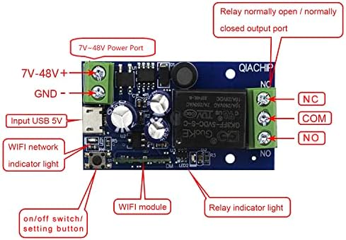 Ewelink WiFi Wireless Smart Relay Module USB 5v/12v/24v/48v Inching Selflock Remote ON Off Power Switch for Access Control,Turn on PC, Compatible with Alexa Google Home - Image 2