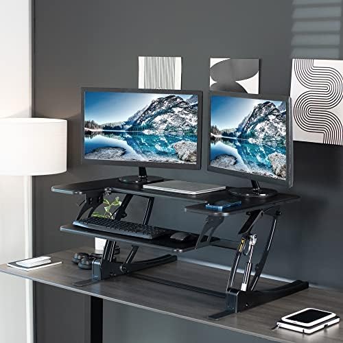 VIVO Black 36 in Standing Desk Converter, DESK-V000V - Image 2