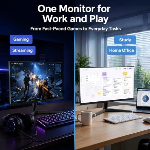 KOORUI 24 Inch Gaming Monitor, 180Hz 1080P VA Display with 3000:1 Contrast - Image 5