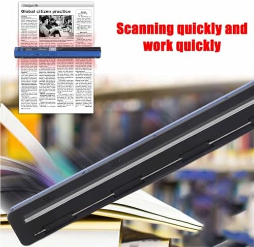 Portable Scanner, USB 2.0 Photo Scanner for Documents Pictures Pages Texts, Portable Handheld Scanner for Documents Photo Receipt, JPG/PDF Format Selection, UP to 900 DPI(Blue) - Image 4