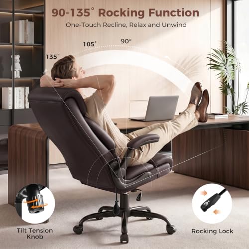 High Back Executive Office Chair with Inflatable Lumbar Support - Image 5
