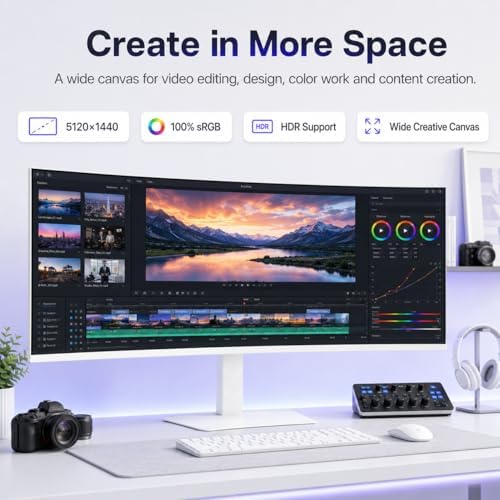 Deco Gear 49" Super Ultrawide Curved Monitor, 5120x1440, 5K2K, 120Hz, 32:9 - Image 4