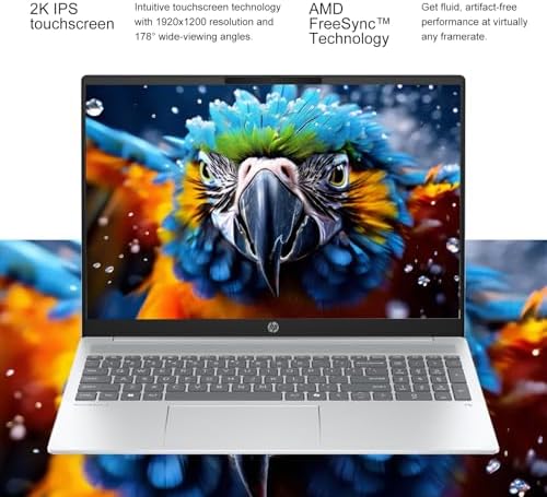 HP Omnibook 16" 2K Touchscreen Laptop, AMD Ryzen AI 7 350, 32GB DDR5 RAM, 2TB SSD, 50 Tops NPU Copilot+, Win11 Pro, Backlit Keyboard, Glacier Silver - Image 3