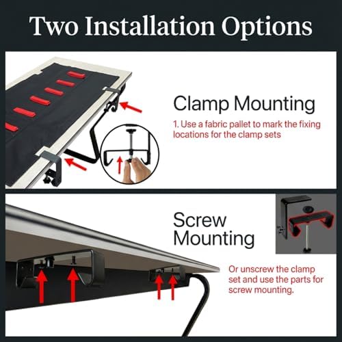 Under Desk Cable Management No Drill – 48" L x 6" W Cord Organizer, Upgraded Silicone Pads (No Scratch), 16 Cable Slots, Washable PE Honeycomb Base, Fits Desks 0–2.1" Thick, Black - Image 6