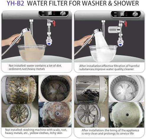 Reusable Washer Water Filter, 40 Micron Anti Scale Washing Machine Water Filter, For Washer, Heater, Faucet, Large Capacity, Brass Chrome Rust Prevention Sediment Filter, With 3/4'' Adapter - Image 3