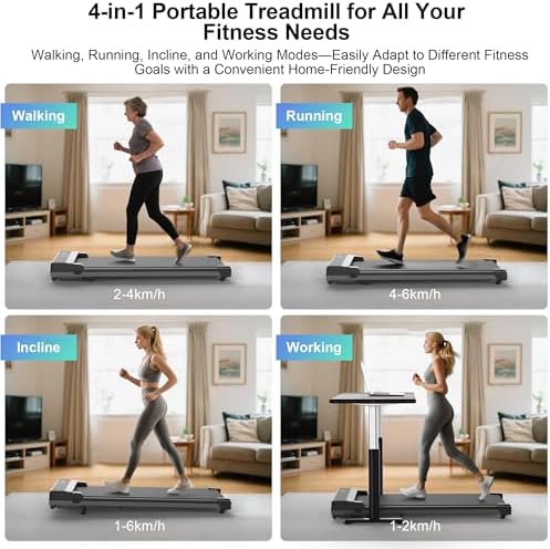 Walking Pad Treadmill with 5% Incline - Under Desk Running Machine Mat Pads for Home Office Portable Small Compact Quiet Flat Indoor Magnetic Lightweight Electric Treadmills Remote Control 4MPH - Image 7