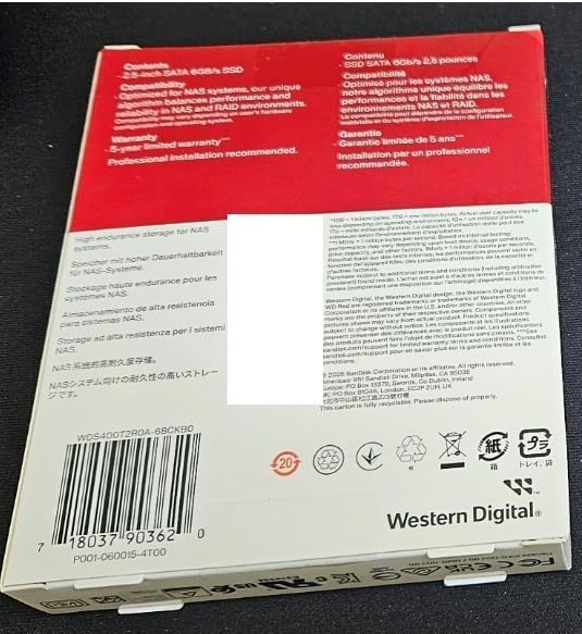 Western Digital 4TB WD Red SA500 NAS 3D NAND Internal SSD Solid State Drive - SATA III 6 Gb/s, 2.5"/7mm, Up to 560 MB/s - WDS400T2R0A - Image 4