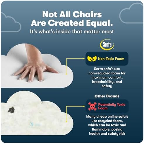 Serta Ergonomic Executive Office Chair with Lumbar Support, Leather Chair - Image 5
