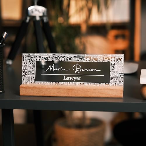 Personalized LED Desk Name Plate – Custom Office Name Sign - Image 4