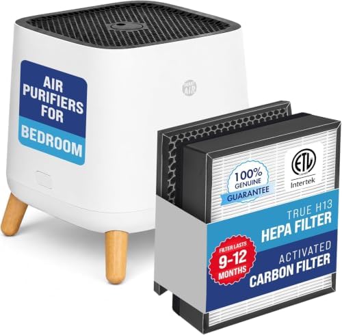 Smart Air(AKA Smart Health) Sqair Air Purifier|H13 HEPA &Activated Carbon| Cleans up to 900 sq ft/30 mins, 23-52 dB| For Home, Bedroom, Office, Kitchen|Reduces Allergies, Smoke, Dust, Pet Odors by SmartAir