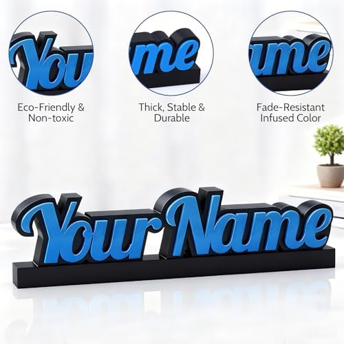 Custom Name Plate for Desk | Personalized 3D Printed Desk Name Plate | Office Decor for Women Men | Personalized Gifts for Coworkers Teacher Boss Nurse| Employee Appreciation Gifts - Image 3