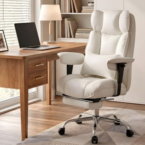 Efomao Executive Office Chair 400lbs,White Big and Tall Desk Chair - Image 2