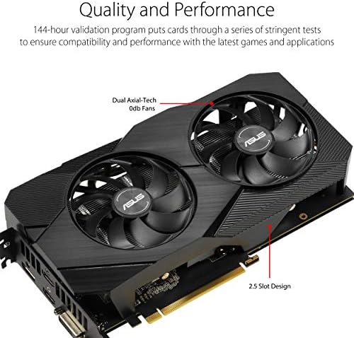 ASUS GeForce RTX 2060 Overclocked 6G GDDR6 Dual-Fan EVO Edition VR Ready HDMI DisplayPort DVI Graphics Card (DUAL-RTX2060-O6G-EVO) (Renewed) - Image 3