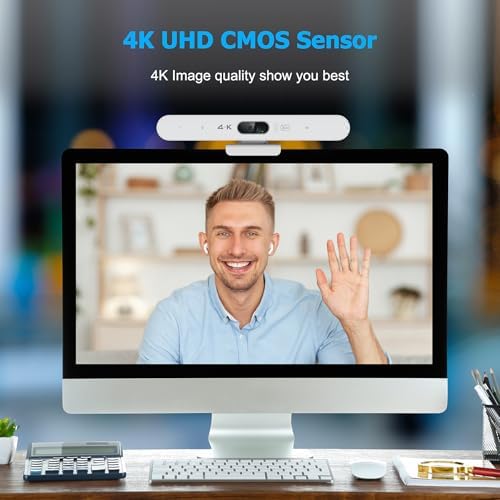 Conference Room Camera, 4K AI Conference Webcam with Microphone and Speaker - Image 2