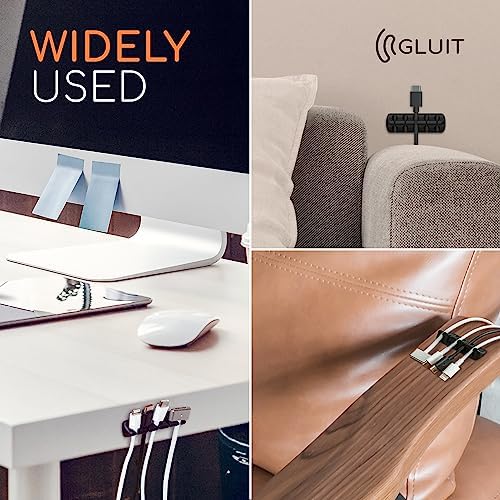 Cord Organizer for Desk, Nightstand Cable Holder, 5 Pack, Multislot, Black - Image 6