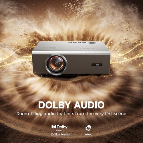Smart Projector-4K with Wifi Bluetooth, AI Auto Focus Keystone Outdoor Home Theater VIDAA Movie Projector Built-in Apps, 60W Dolby, Airplay, Voice Control, Live TV, Ceiling, Gaming, Camping - Image 5