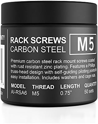 AC Infinity Rack Screws M5 with Cage Nuts & Washers, 50-Piece Set for Racks - Image 3