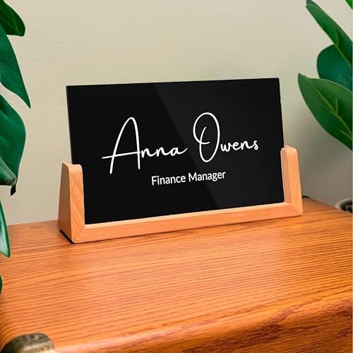 Professional Office Name Plate - Custom Name Plate with Led Stand Acrylic Custom Name Plate for Office Decor Corporate Gift Gift for Team Members Valentines Day (Design 4) - Image 4