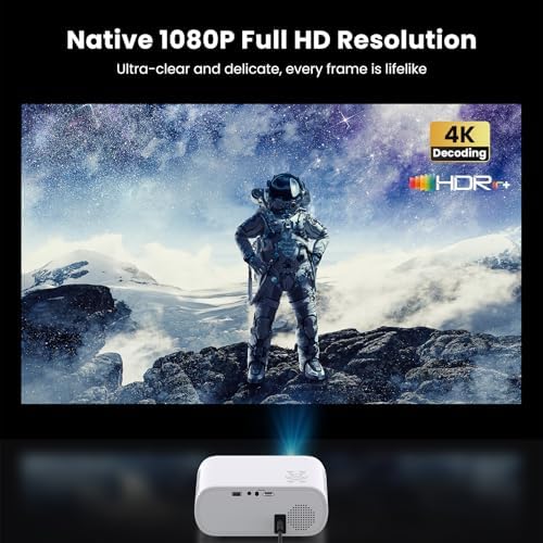 HOMPOW Official Licensed Smart Mini Projector with Wifi and Bluetooth - Image 3