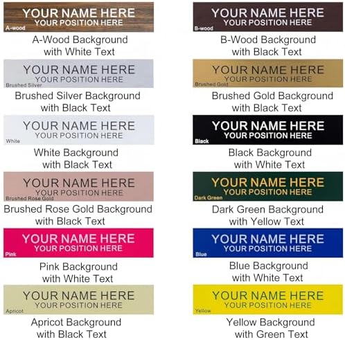 Icomecn Custom Engraved Name Plates with Aluminum Holder 2"x10" - Image 2