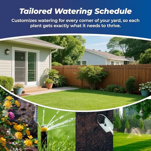 Outdoor Smart Sprinkler Controller 8 Zone, WiFi Automatic Irrigation Timer, Easy-Use App, Flexible Programs, Save Water via Rain, Wind&Freeze Skip, Quick Install, with Alexa - Image 6