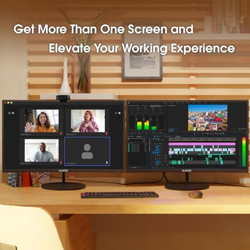Kado 2-Pack Dual 24" Curved 1500R 1920x1080 75Hz FHD Computer Monitor - Image 6