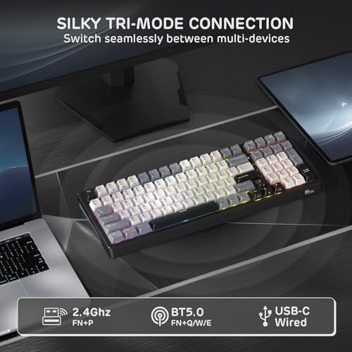 RK ROYAL KLUDGE F99 Wireless Mechanical Keyboard, Gasket Structure - Image 3