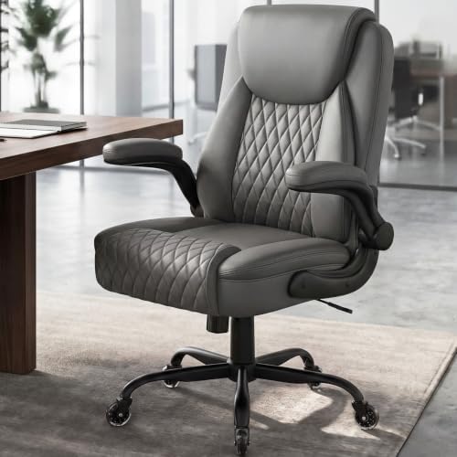 GTPOFFICE Executive Office Chair, Ergonomic PU Leather Desk Chair,Pro Gray - Image 2