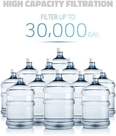 iSpring WCB32+AHPF12MNPT12X2 Whole House Water Filter System, Reduces up to 99% Chlorine, 3-Stage Water Filtration System w/Clear 1st-Stage Housing & 3/4" Push-fit Stainless Steel Hose Connectors - Image 6