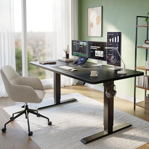 CubiCubi 55 x 24 Electric Standing Desk, Height Adjustable, Black - Image 2