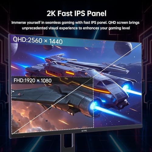 KTC 27 Inch QHD Gaming Monitor 220Hz, 2K Fast IPS with Speakers, H27T22C-3 - Image 3