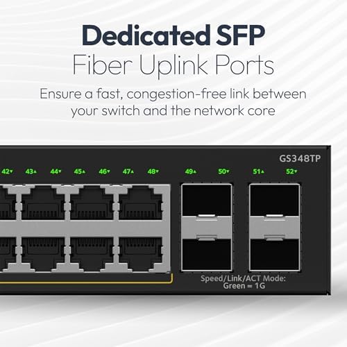 NETGEAR 52-Port Gigabit Ethernet PoE Smart Managed Switch (GS348TPv2) - Image 5