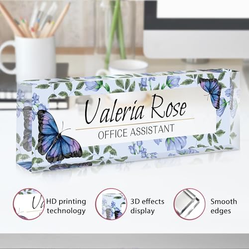Custom Name Plate for Desk, Acrylic Desk Name Plate Personalized, Employee Appreciation Gifts, Office Desk Accessories for Woman Teacher Nurse, Coworker Gifts for Manager Assistant - Image 3