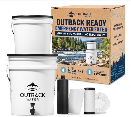 Emergency Drinking Water Filter System, Gravity Fed 24 GPD by OutbackWater
