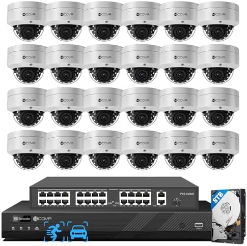 4COVR 32 Channel Security Camera System PoE with 8TB HDD, LY54AX5M3224 by 4COVR