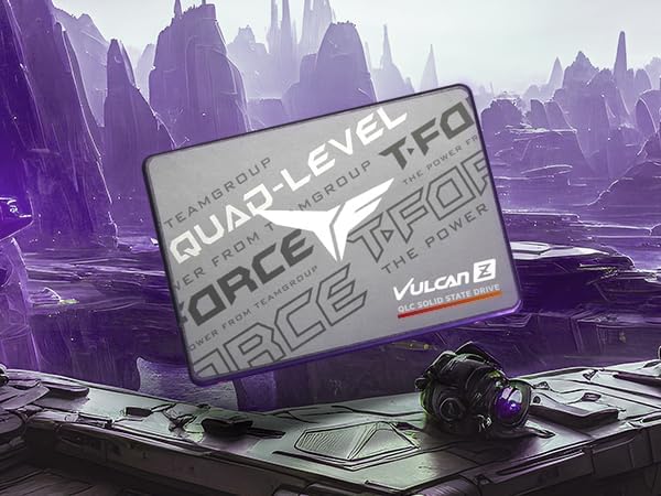 TEAMGROUP T-Force Vulcan Z 1TB SLC Cache 3D NAND QLC 2.5 Inch SATA III Internal Solid State Drive SSD (R/W Speed up to 550/470 MB/s) T253TY001T0C101 - Image 3